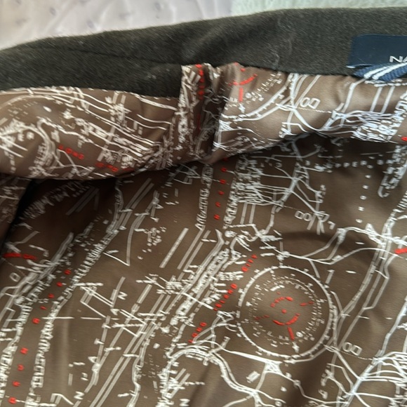 Nautica Mens Dress Pea Coat Dark Olive Green  size 44R NWT - Picture 5 of 11